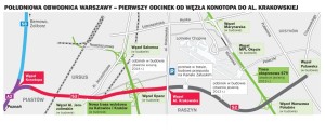 Przebieg południowej obwodnicy Warszawy